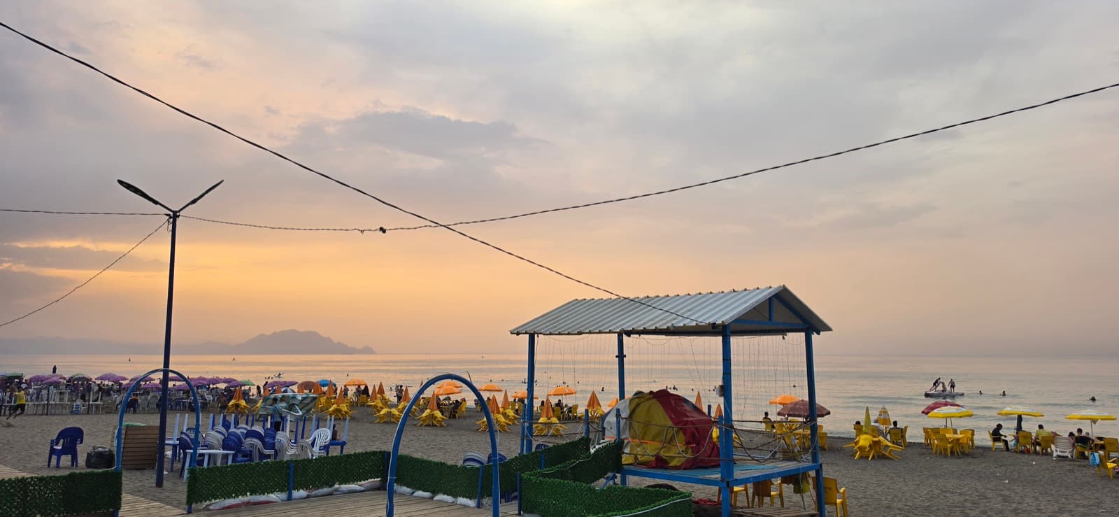 Coucher de soleil sur la baie d'Aokas